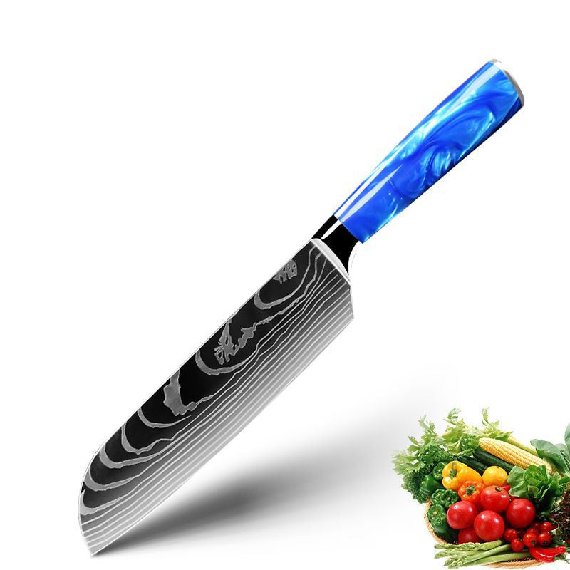 Knife Set | Stainless Steel | Blue Handle