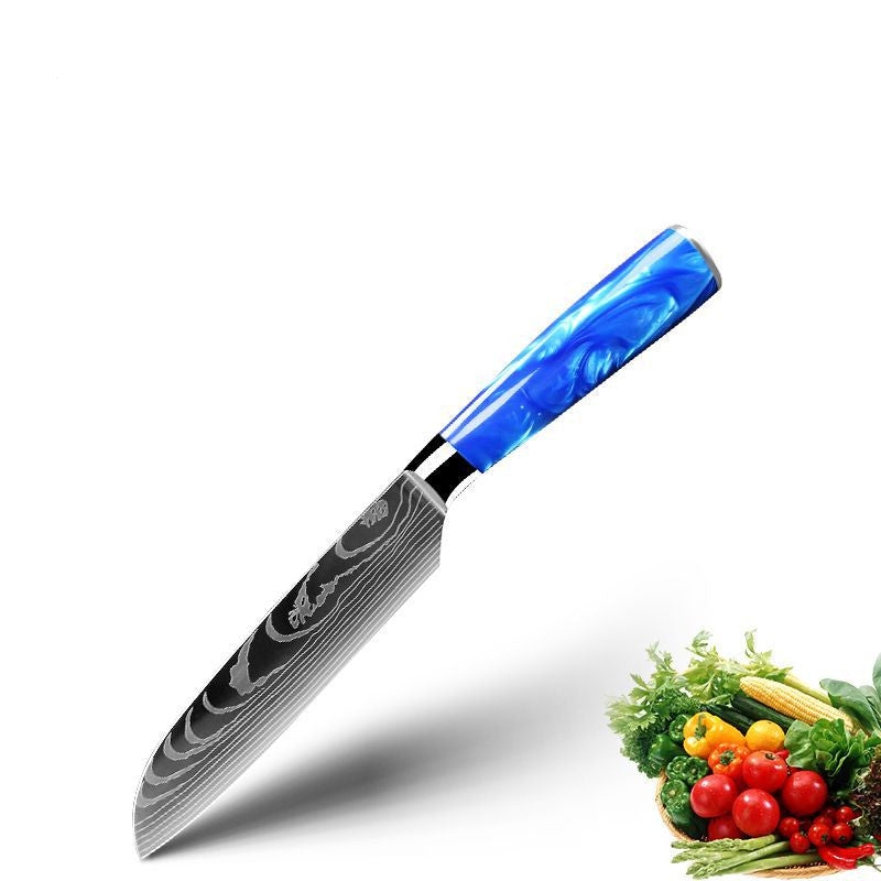 Knife Set | Stainless Steel | Blue Handle